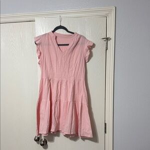 Pink tiered mini dress size XL